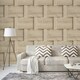 image 4 of Debona Harrow Weave Wood Panel Wallpaper - Beige - 32.1ft x 21in Brown