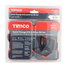 Timco - Driver Bit & Ground Jobber Drill Bit Set (Size 20pcs - 20 Pieces)