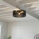 image 2 of EGLO Manby Black Mesh Drum Ceiling Light