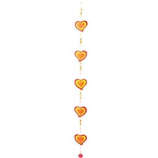 Something Different String Of Hearts Sun Catcher - Red/Yellow - One Size