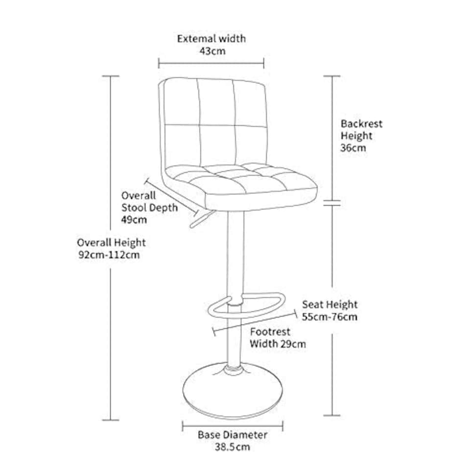 image 1 of Neo Cuban Bar Stool Dark Grey Faux Leather Stainless Steel Base Set of Two
