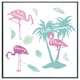 image 4 of Palm & flamingo (Picture Frame) Brown | Oak | XL