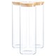 image 1 of Argon Tableware Scandi Glass Storage Jars with Wooden Lids - 2 Litre - Pack of 3