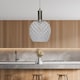 image 4 of Set of 2 Baine - Clear Textured Glass Satin Nickel Deco Pendants