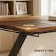 image 7 of HOMCOM Folding Desk with 2-Tier Shelf for Home Office | Black