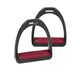 image 1 of Compositi Childrens/Kids Premium Profile Horse Stirrups - Burgundy - One Size
