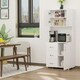 image 2 of HOMCOM Kitchen Storage Cabinet Wooden Cupboard Organiser, White