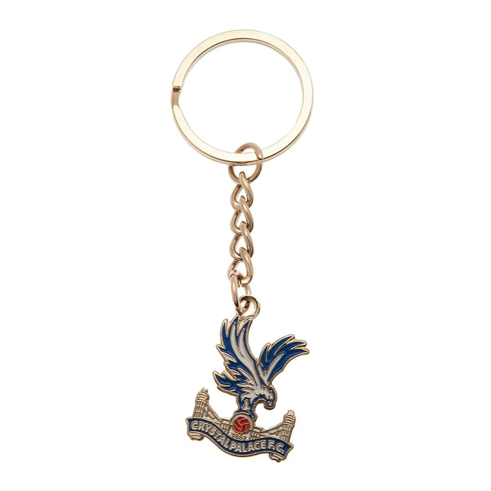image 1 of Crystal Palace FC Crest Keyring - Blue/White/Gold - One Size
