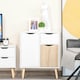 image 2 of HOMCOM Floor Cabinet Storage Cupboard Sideboard with Drawer for Bedroom
