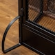 image 9 of HOMCOM 3-Panel Folding Fireplace Screen with Door, Freestanding Spark Guard, Metal Mesh Fireguard, Black