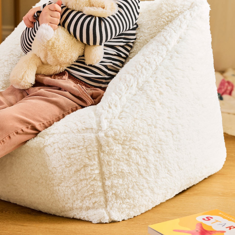 image 1 of icon Kids Teddy Bear Armchair Bean Bag Natural Childrens Bean Bags