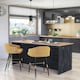 image 4 of Furneo Kitchen Island 02 Graphite Stone and Oak effect N/A