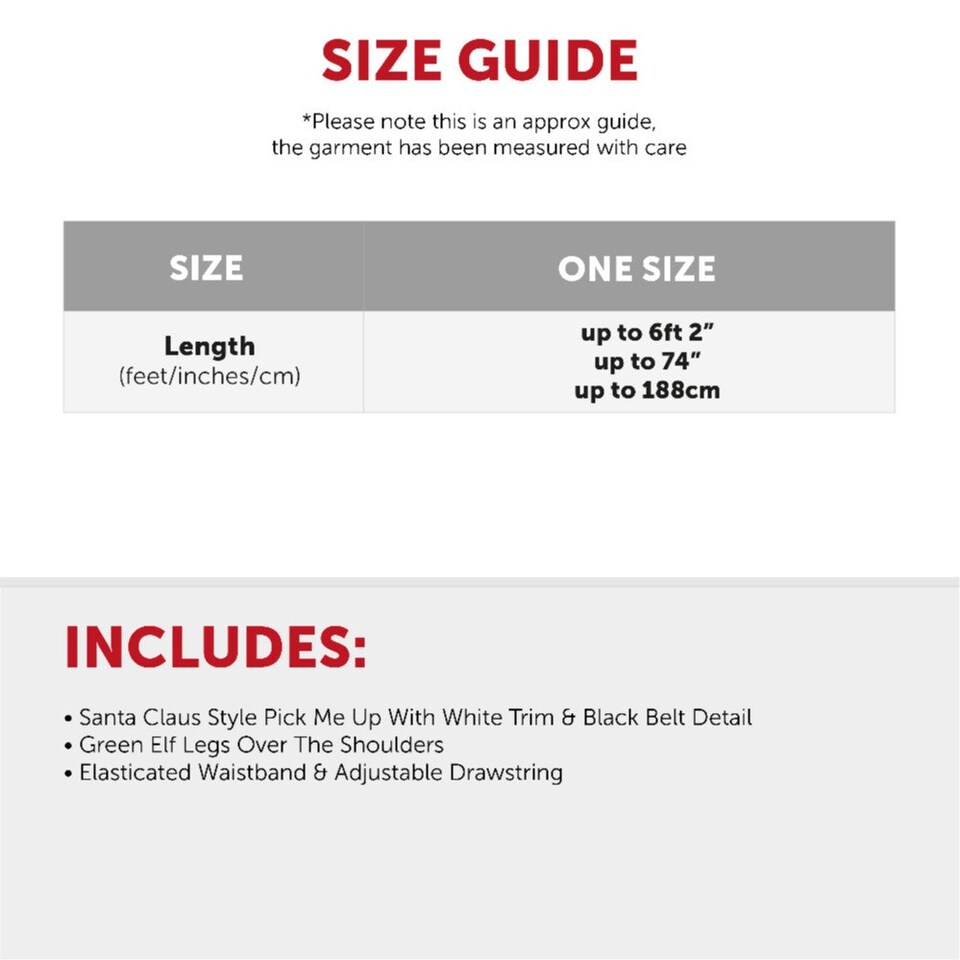 image 1 of Santa Pick me up Costume Red | One Size