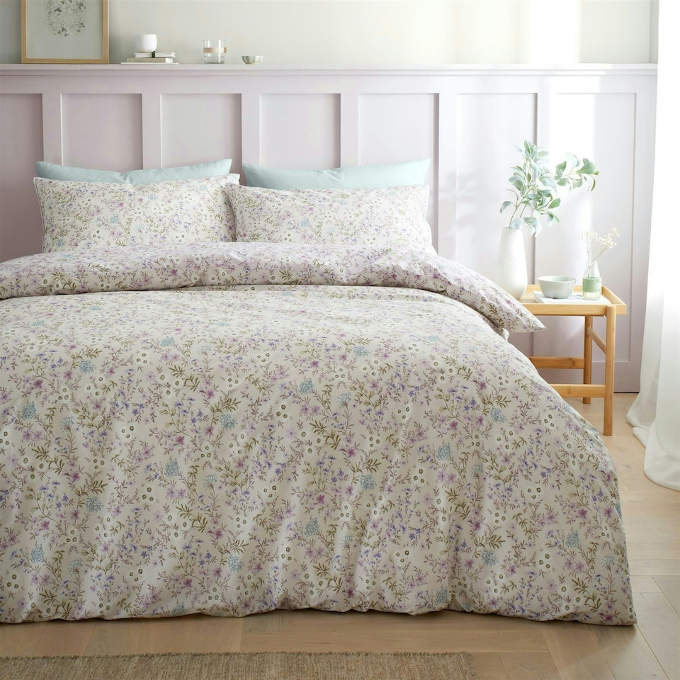 image 1 of Bianca Ditsy Floral Lilac Duvet Cover Set Multi | King