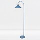 image 4 of First Choice Lighting Set of 2 Maxwell Mirage Blue Brushed Copper Floor Reading Lamps Blue | Copper
