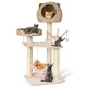image 1 of COSTWAY 121 cm Tall Cat Tree Cat Climbing Tower Sisal
