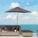 image 2 of Outsunny Patio Umbrella Market Parasol Outdoor Sunshade Deep Grey