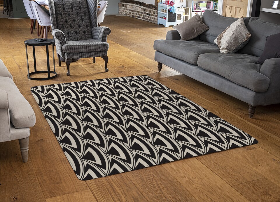 image 1 of Geometric Arches Rug | Multi