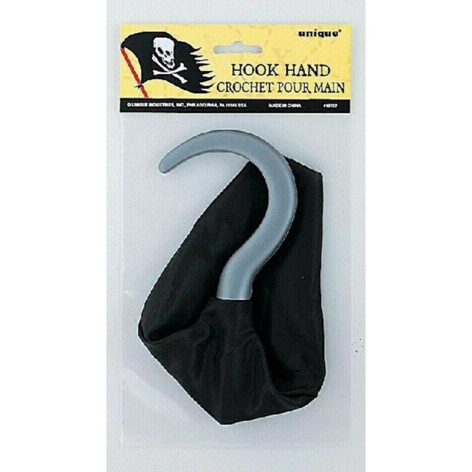 Unique Party Pirate Hook Costume Accessory - Black/Grey - One Size