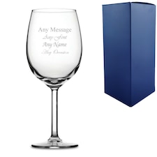 Personalised Engraved Primetime Bordeaux Wine Glass Birthday Friend