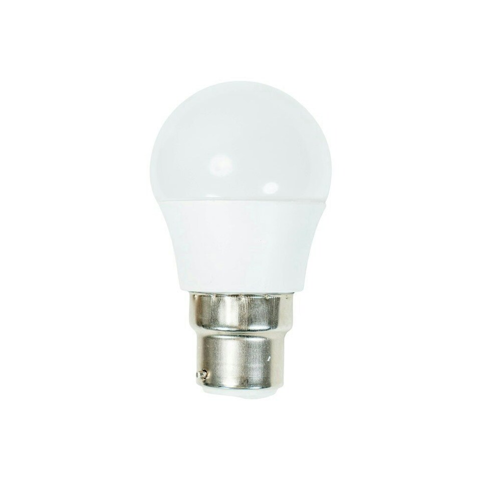 image 1 of ValueLights 6 Pack B22 White Plastic Globe LED 4W Warm White 2700K 400lm Light Bulb