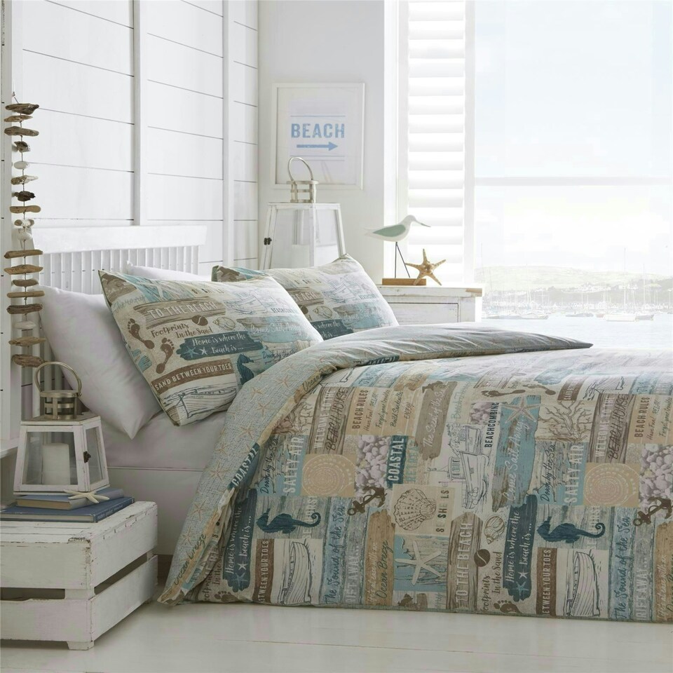 image 1 of Driftwood Duvet Cover Set - Super King - Blue