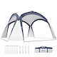 image 1 of Outsunny Outdoor Gazebo Event Dome Shelter Party Tent for Garden Cream and Blue