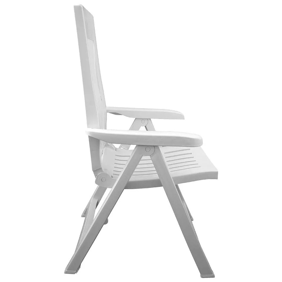 image 1 of 5-Position Foldable Lounge Chair | White | White & Set of 2 | Not provided | 2