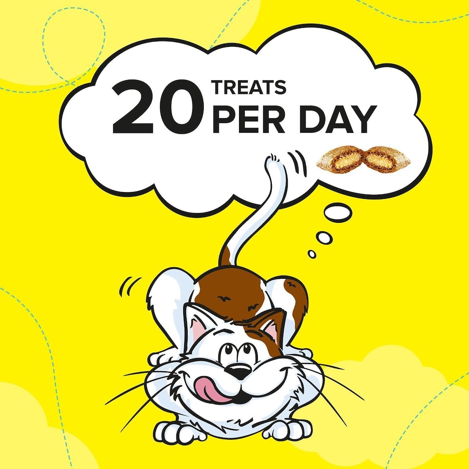 image 1 of 12 x 60g Dreamies Cat Treats Mixed Variety Snack Box Chicken Cheese & Salmon