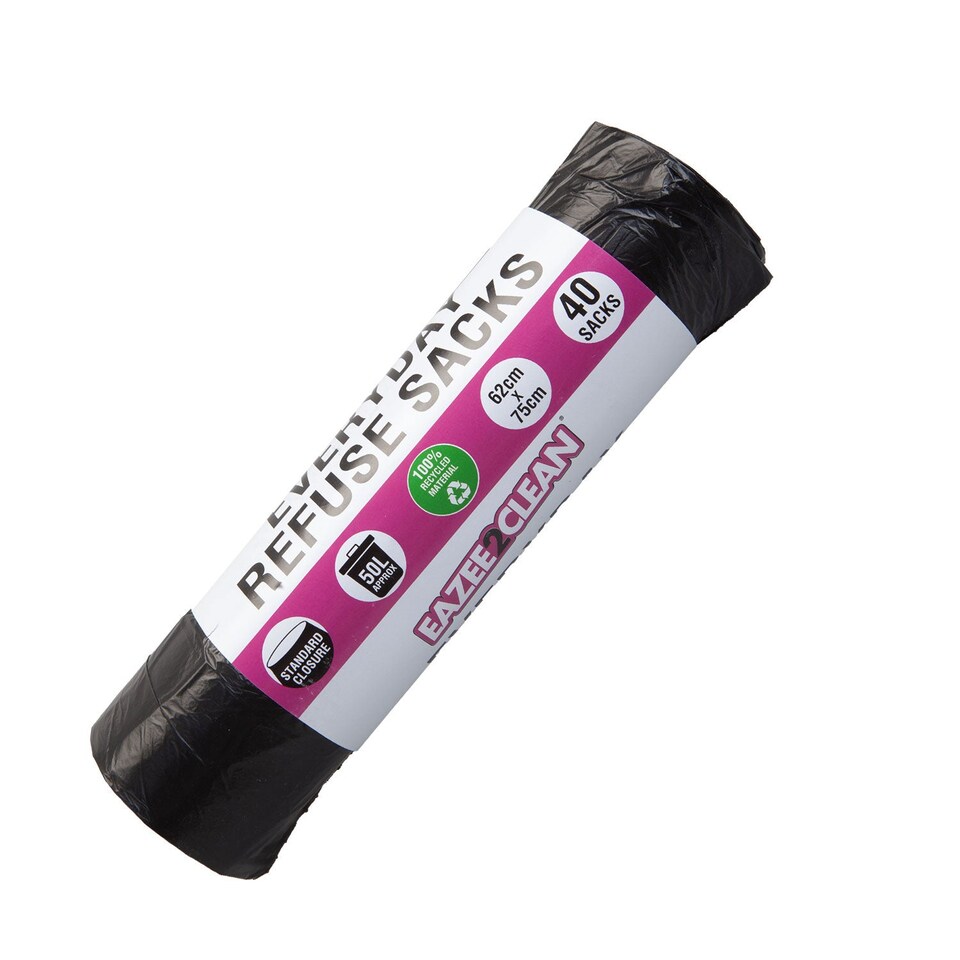 vfm-estore Refuse Bags 40-Pack 50L Tie-Top Multi-Coloured