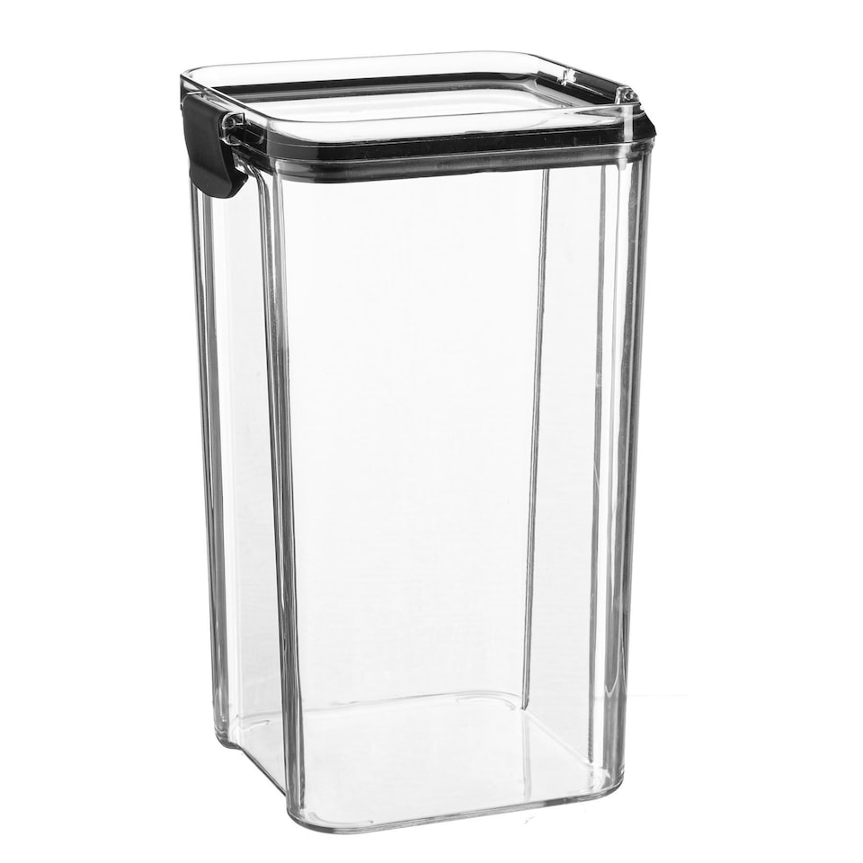 image 1 of Argon Tableware Food Storage Container - 1.3 Litre - Black - Resuable Container Meal Prep Container Tub Tupperware Airtight Lid