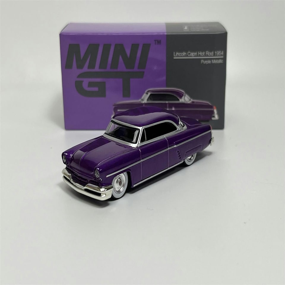 image 1 of Lincoln Capri Hot Rod 1954 Purple Metallic LHD 1:64 Scale MGT00757L