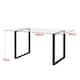 image 5 of Living and Home Modern Rectangle Tempered Glass Dining Table with Black Base