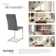 image 7 of Dining Chairs - cantilevered, high backrest, flat steel frame - Set of 6 Grey