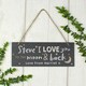 image 5 of Personalised To the Moon and Back Hanging Slate Plaque