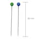 image 2 of Pack of 100 Assorted Colour Pearl Head Pins 4mm