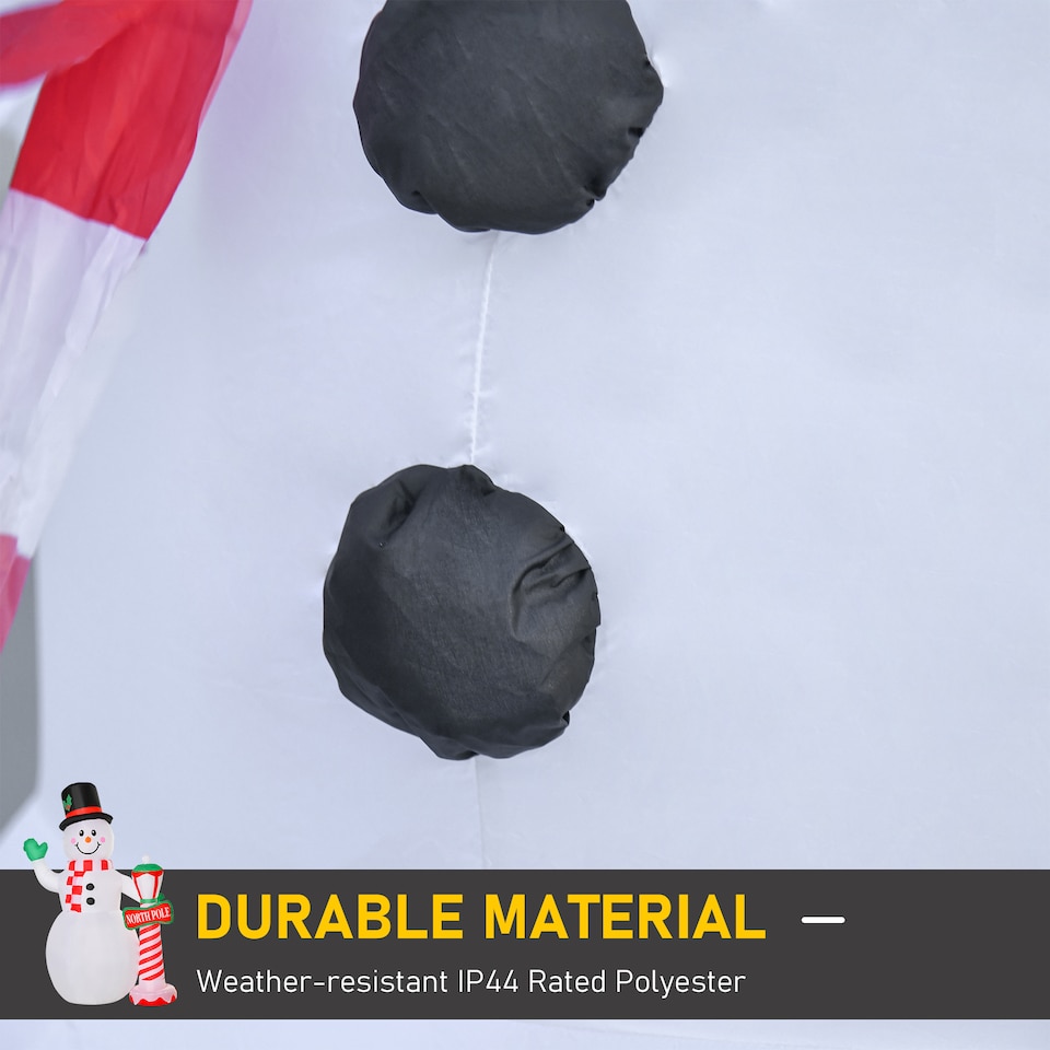 image 1 of HOMCOM 8ft Tall Christmas Inflatable Snowman with Street Lamp, Lighted for Home Indoor Outdoor Garden Lawn Decoration Party Prop