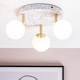 image 2 of BHS Lott Terrazzo Opal Ball 3 Light Spotlight Plate, Satin Brass | Gold | Satin Brass | 1