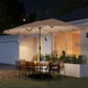 image 8 of Outsunny 4.5m Double Sided Garden Parasol w/ 60 Solar LED Lights | Black | Khaki | 450 x 262 x 243 cm