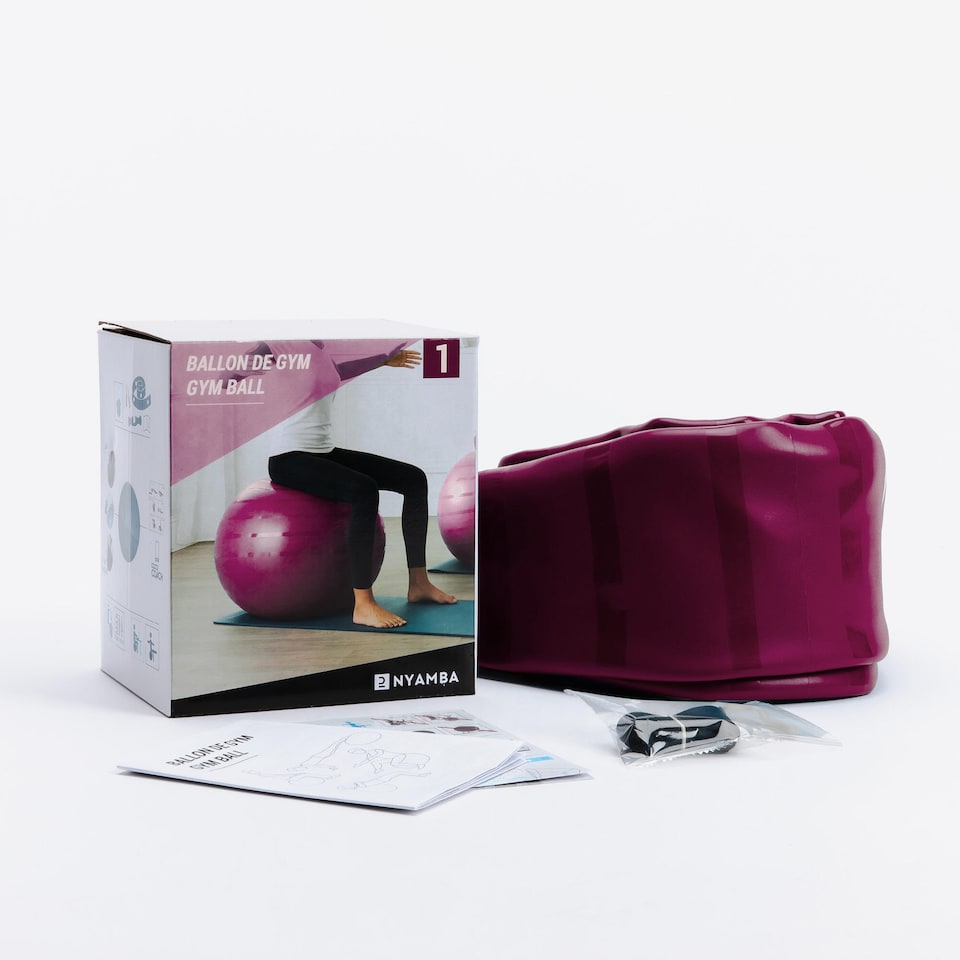 image 1 of Decathlon Size 2 / 65 cm Durable Swiss Ball - Pink