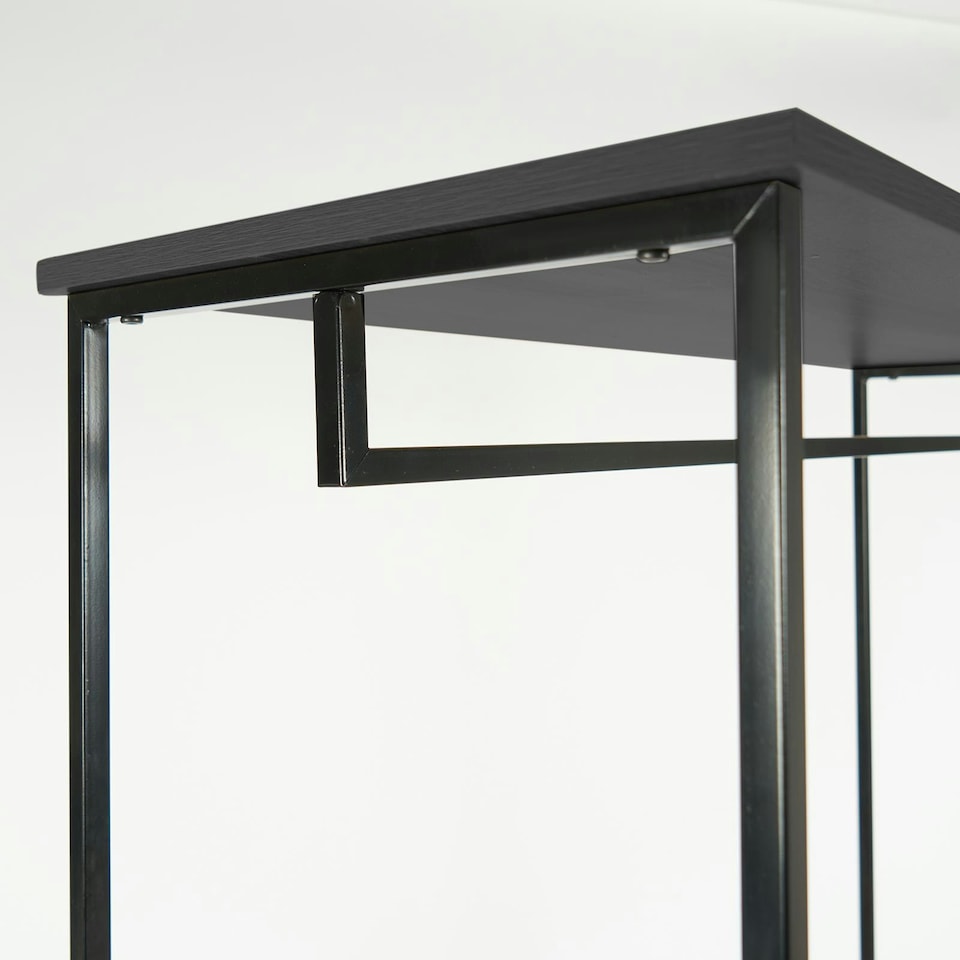 image 1 of OHS Brooklyn 6 Drawer Home Storage Fabric Display Cabinet With Hanging Rail Grey
