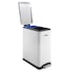 image 3 of Cooks Professional Slimline Dual Recycle Pedal Bin 50L - 2 Compartments & Soft Close Lid | White