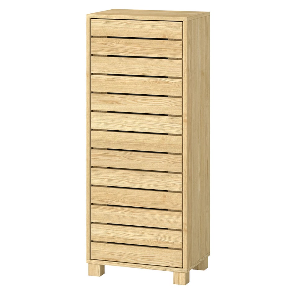 image 1 of Levede Bathroom Storage Cabinet Handleless Wood Floor Shelf Unit Cupboard