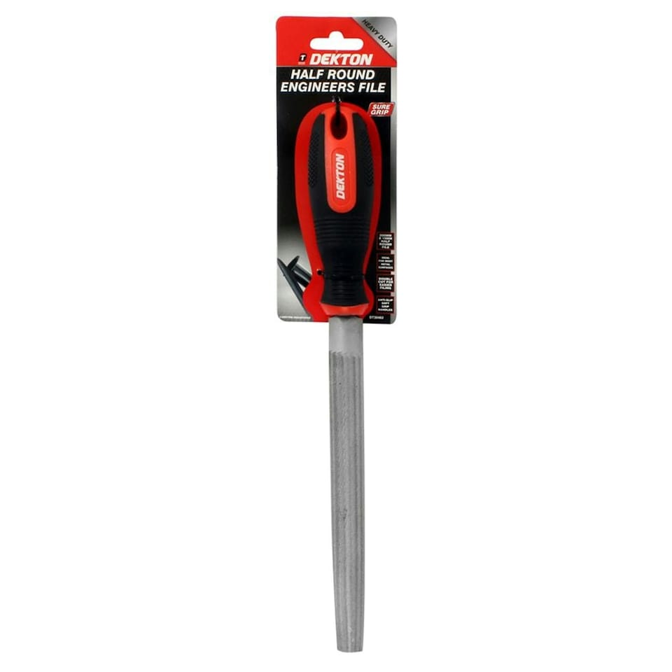 image 1 of Dekton High Quality Engineers Sure Grip Half Round Heavy Duty Metal File