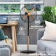 image 3 of Russell Hobbs RHMPF1601WDB Pedestal Fan Cooling Black Scandinavian Wood Effect