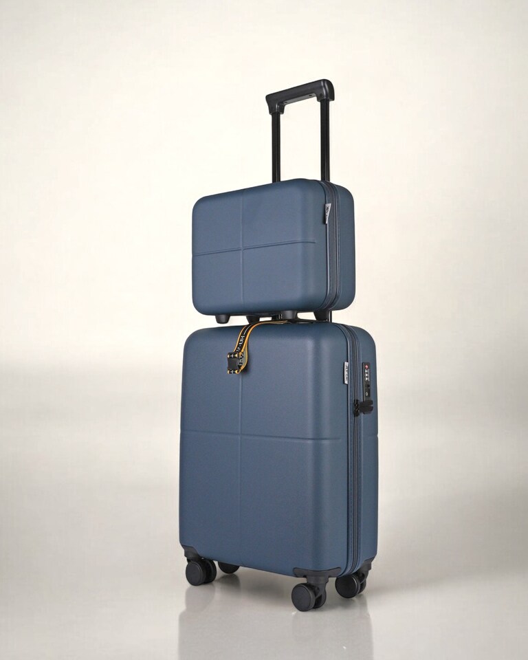 image 1 of Premium 100% Makrolon PC 2 PCS Suitcase Set | Vanity + Cabin Luggage
