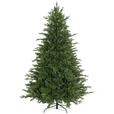 HOMCOM 6 Ft Artificial Christmas Tree with Metal Base, Hinged Branches