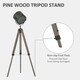 image 4 of HOMCOM Tripod Floor Lamp Height Adjustable E27 Base for Living Room Bedroom
