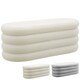 image 8 of Bench Altu - with velvet or boucle cover, padded, hallway storage White | Boucle Cream