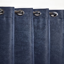 Metro Thermal Blackout Eyelet Curtains 116cm x 183cm Navy Blue | Blue